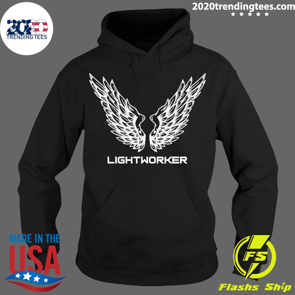 Official Lightworker White Wings - Adult & Kids T-Shirts, Sweatshirts & Hoodies apparel design preview 2
