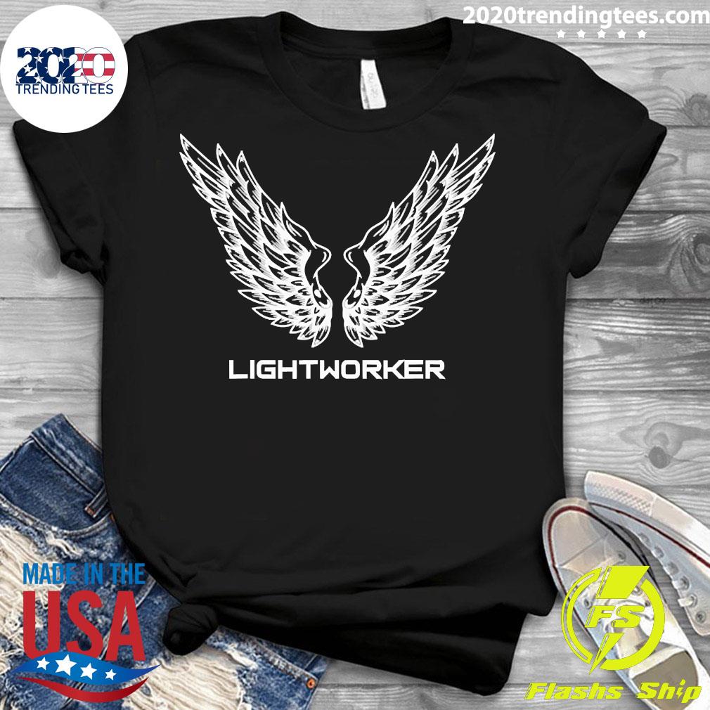Official Lightworker White Wings - Adult & Kids T-Shirts, Sweatshirts & Hoodies apparel design preview 3