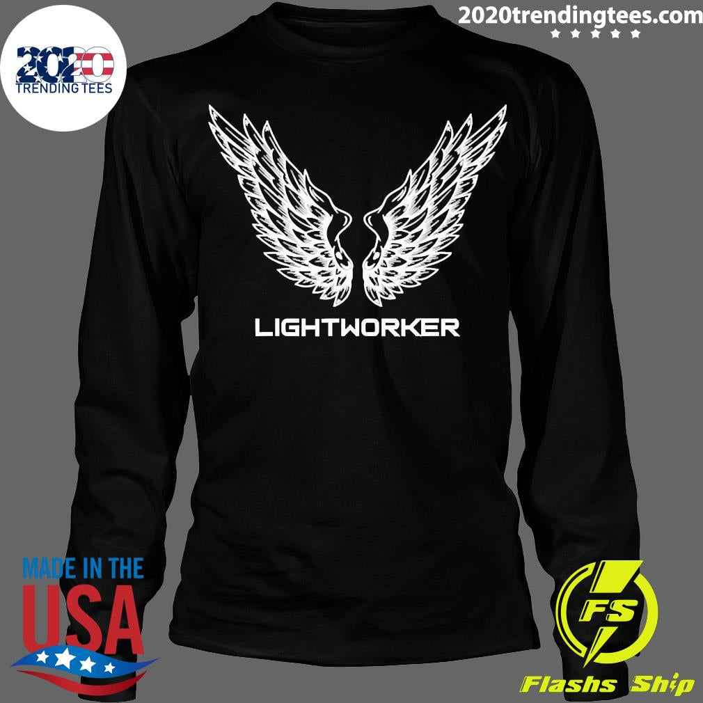 Official Lightworker White Wings - Adult & Kids T-Shirts, Sweatshirts & Hoodies apparel design preview 4