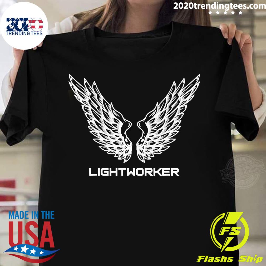 Official Lightworker White Wings - Adult & Kids T-Shirts, Sweatshirts & Hoodies apparel design preview 1
