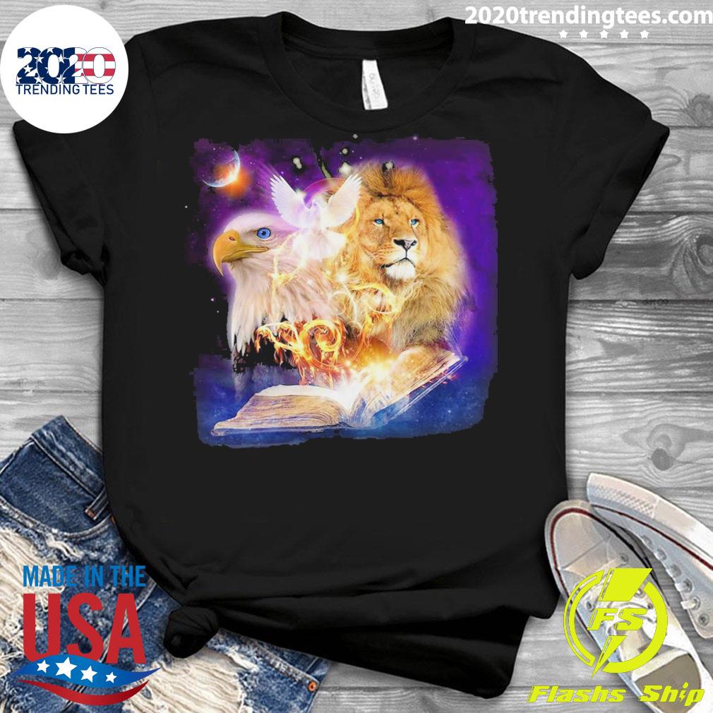 Official lion Eagle Peace Bird Christian - Adult & Kids T-Shirts, Sweatshirts & Hoodies apparel design preview 3