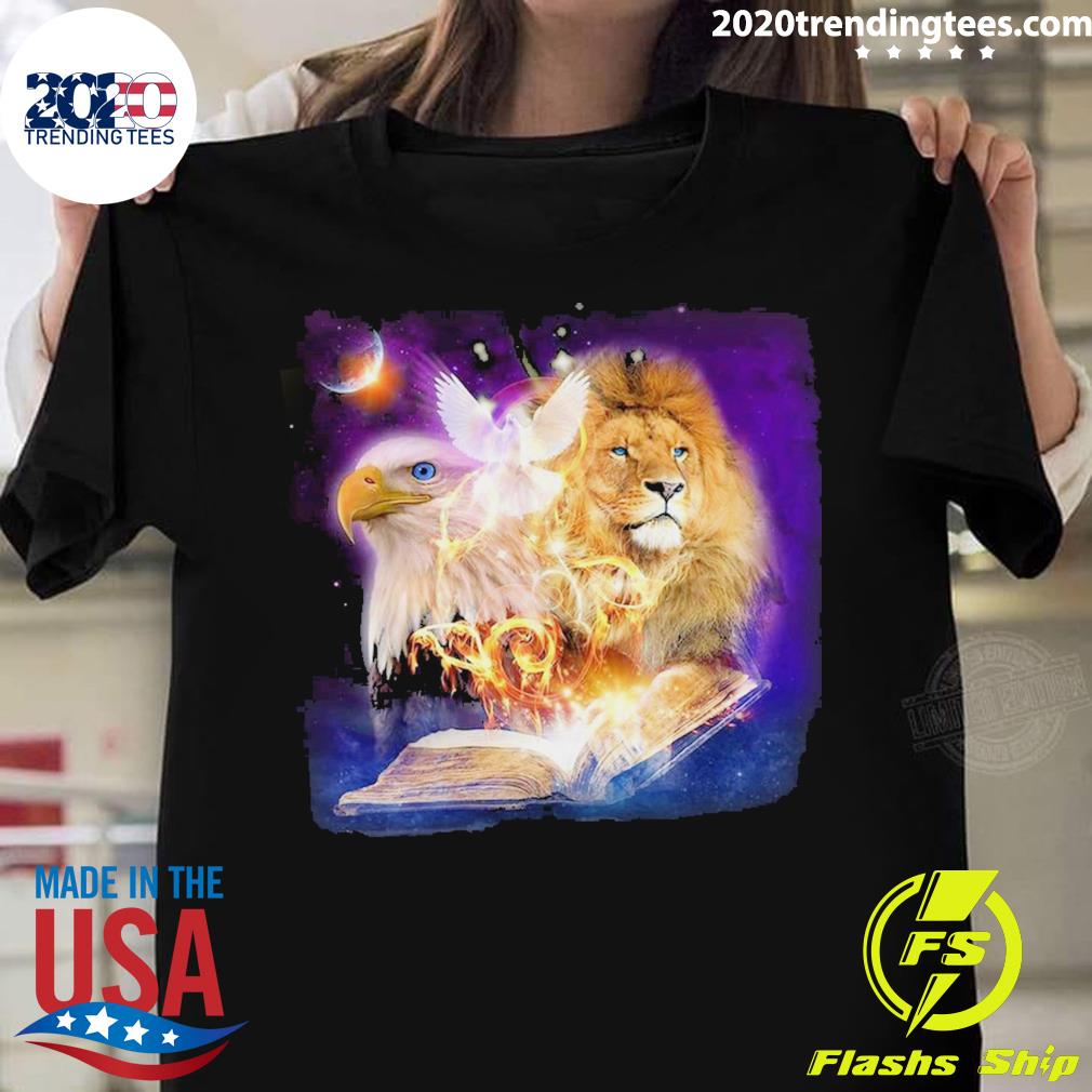 Official lion Eagle Peace Bird Christian - Adult & Kids T-Shirts, Sweatshirts & Hoodies apparel design preview 1