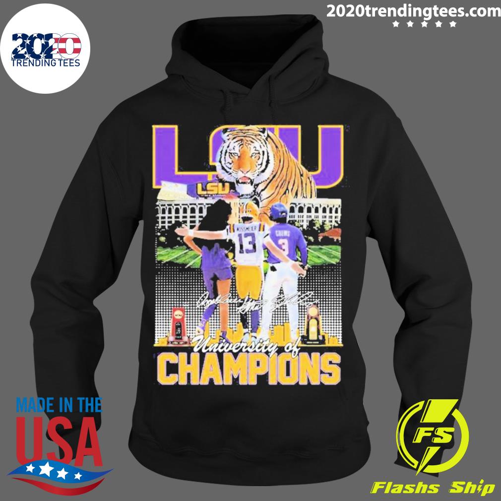 Official louisiana University Of Champions Garrett - Adult & Kids T-Shirts, Sweatshirts & Hoodies apparel design preview 2
