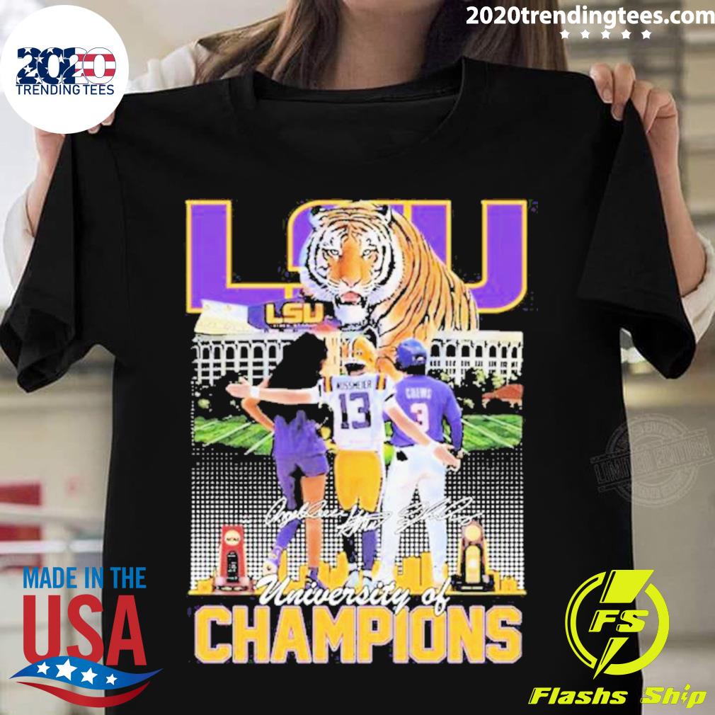 Official louisiana University Of Champions Garrett - Adult & Kids T-Shirts, Sweatshirts & Hoodies apparel design preview 1