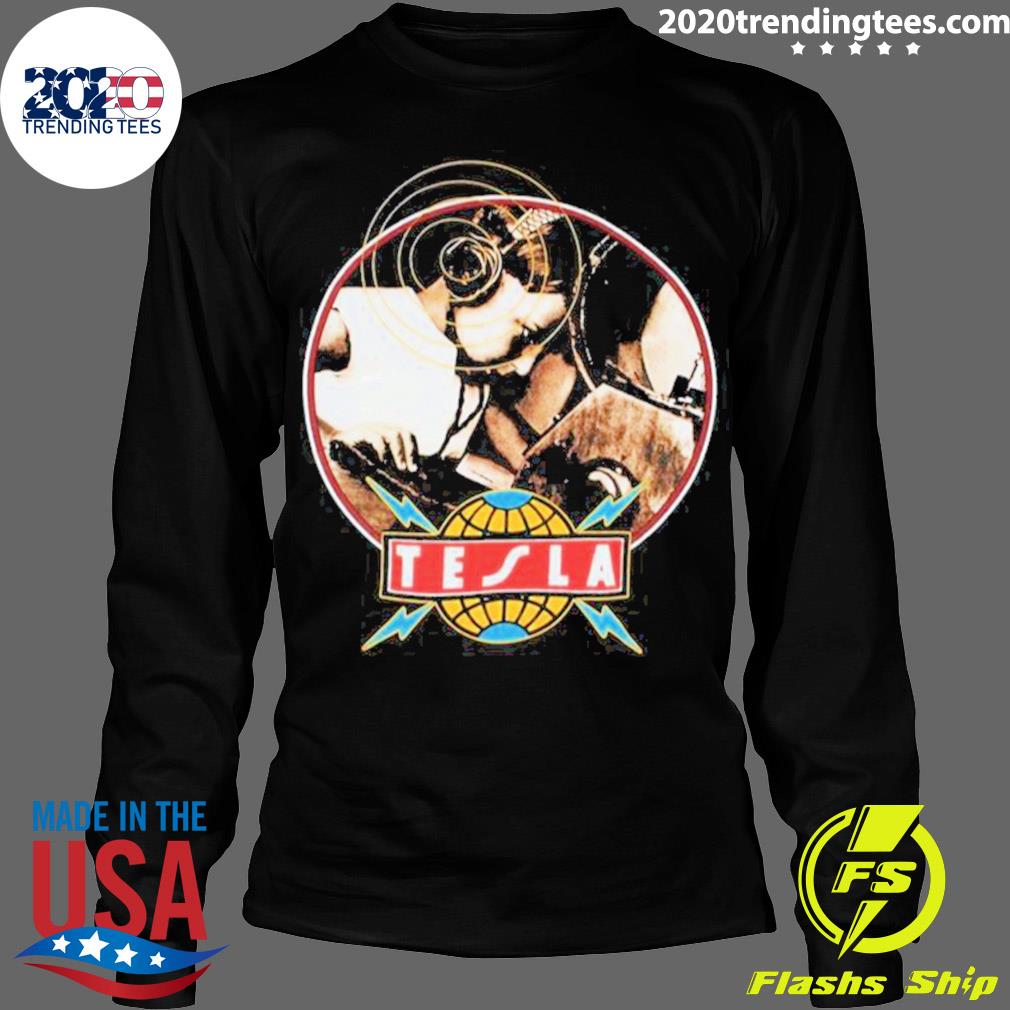 Official love Song Tesla Band - Adult & Kids T-Shirts, Sweatshirts & Hoodies apparel design preview 4