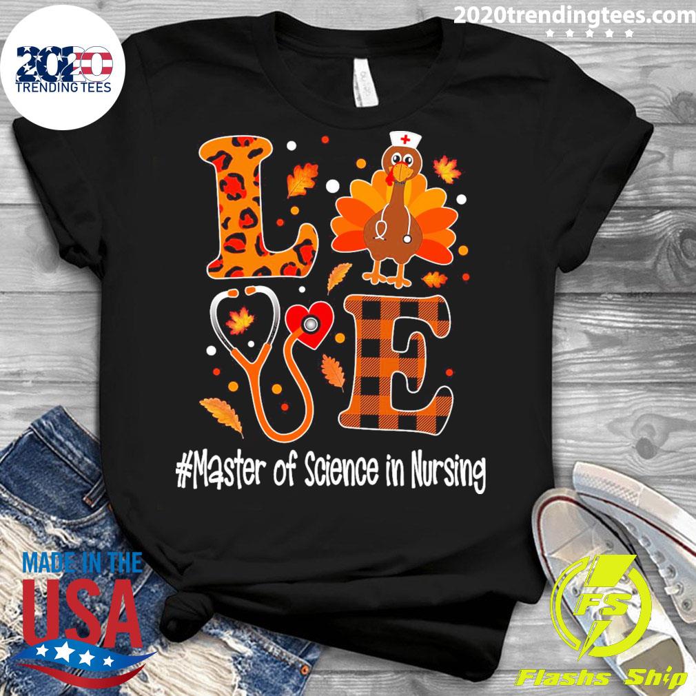 Official love Turkey Thanksgiving Master Of Science - Adult & Kids T-Shirts, Sweatshirts & Hoodies apparel design preview 3