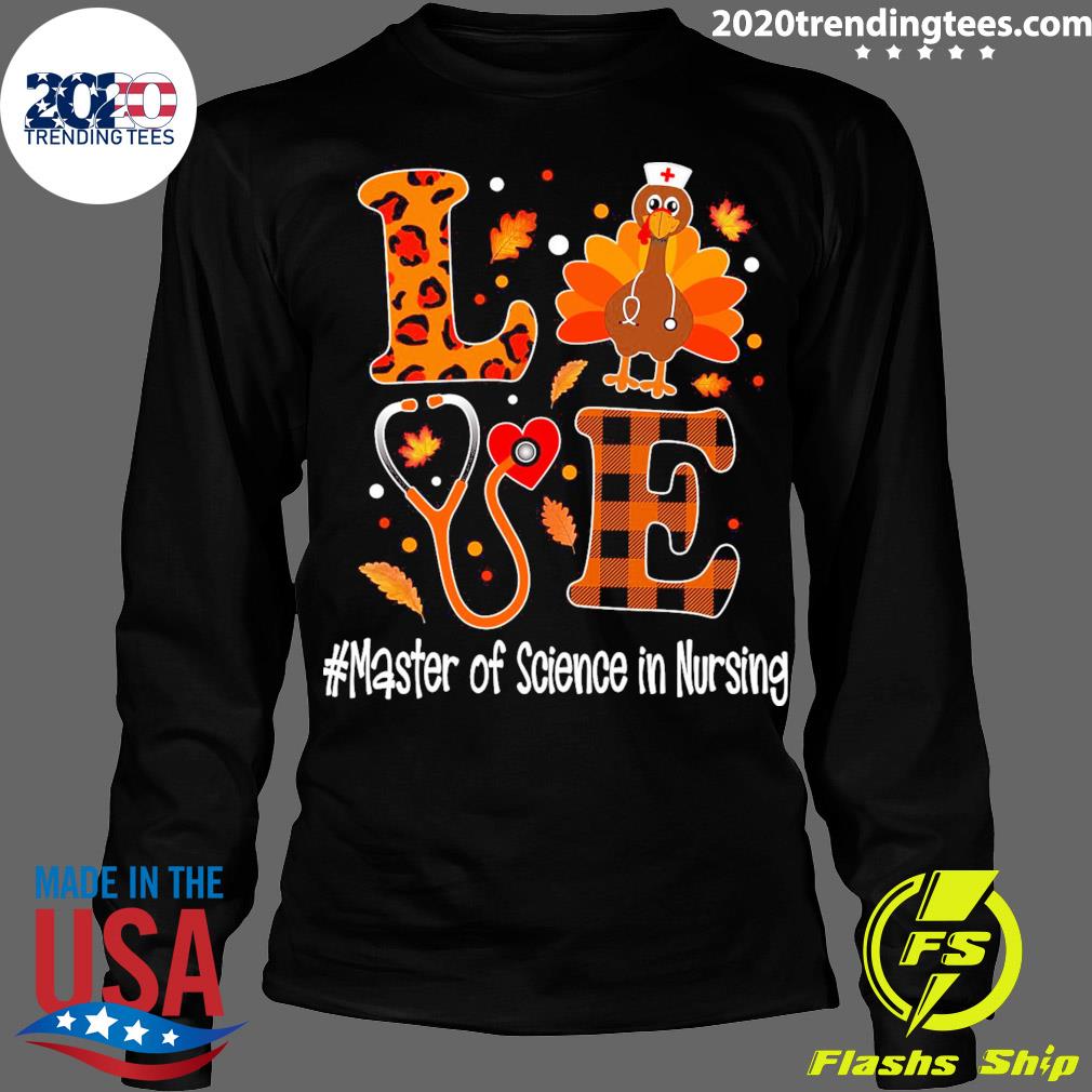 Official love Turkey Thanksgiving Master Of Science - Adult & Kids T-Shirts, Sweatshirts & Hoodies apparel design preview 4