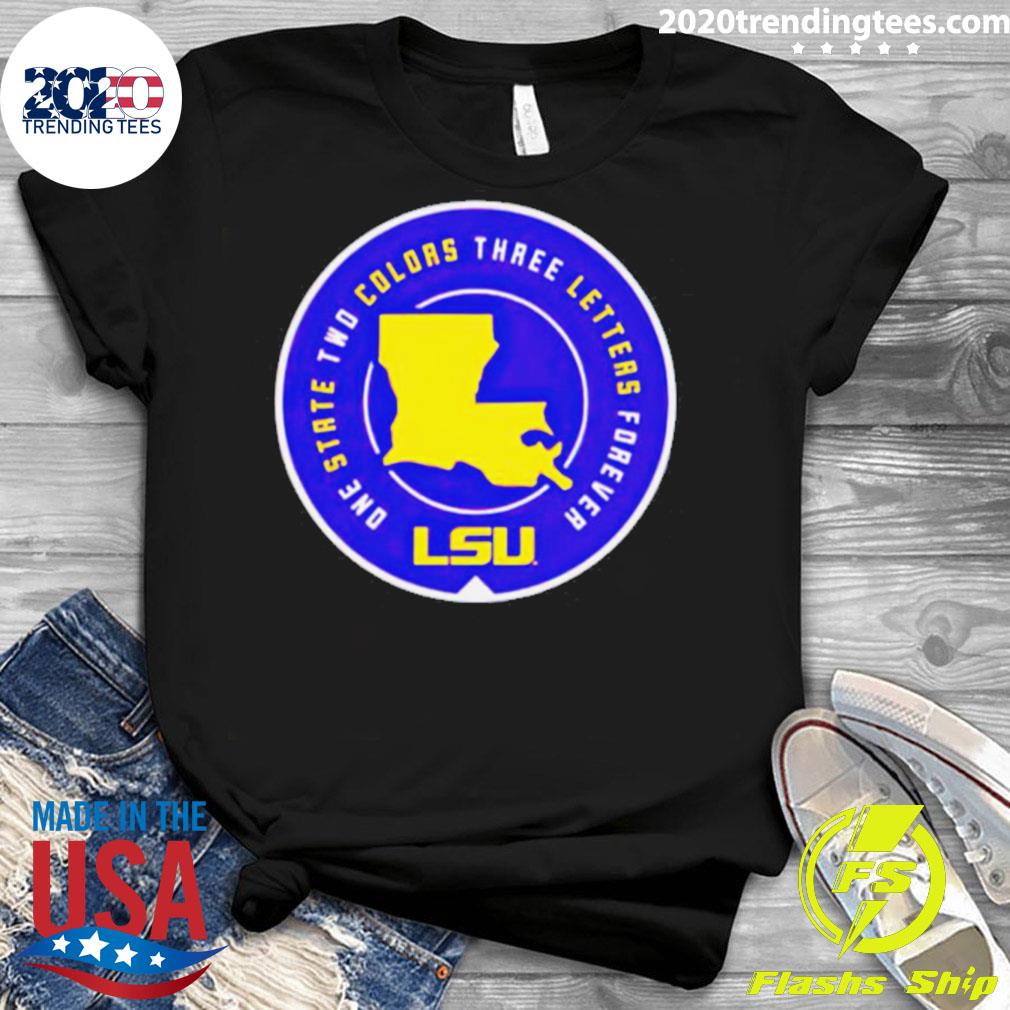 Official lsu One State Two Colors Three Letters - Adult & Kids T-Shirts, Sweatshirts & Hoodies apparel design preview 3
