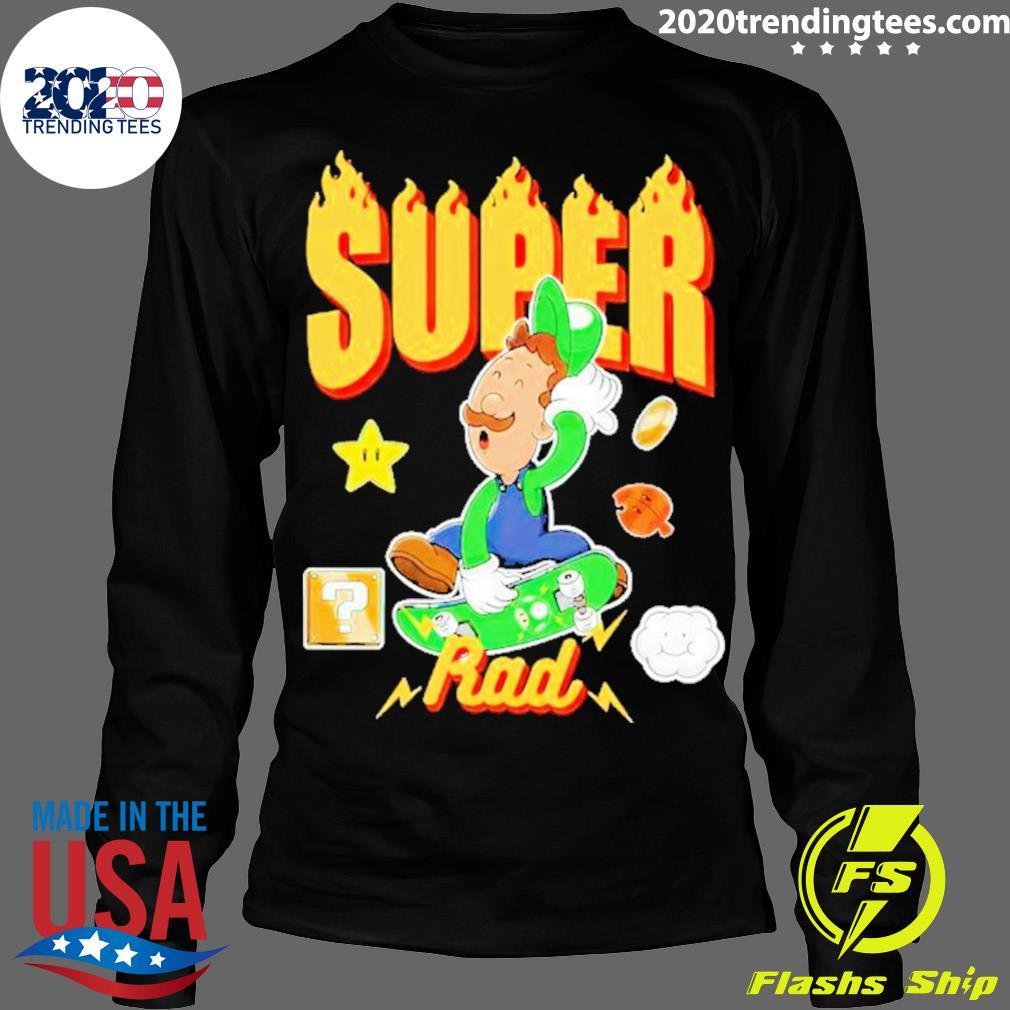 Official luigi Super Mario Rad - Adult & Kids T-Shirts, Sweatshirts & Hoodies apparel design preview 4