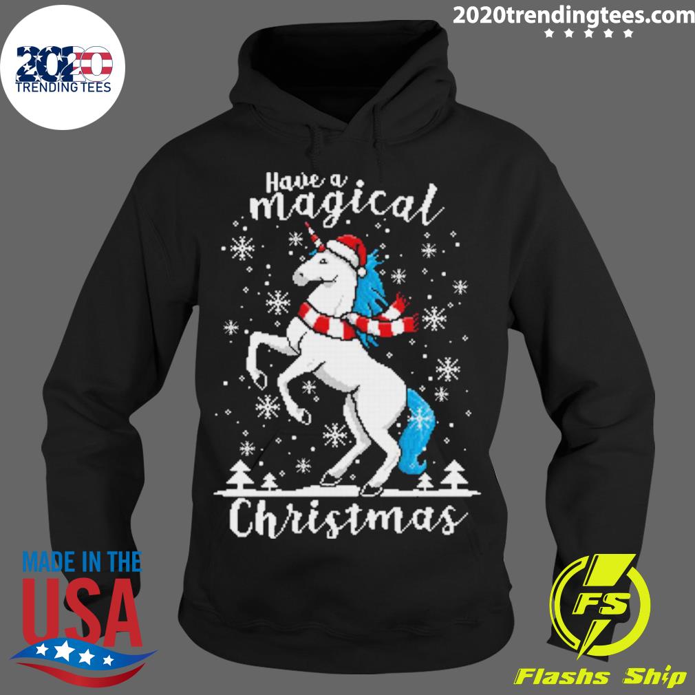 Official magic Unicorn Christmas - Adult & Kids T-Shirts, Sweatshirts & Hoodies apparel design preview 2