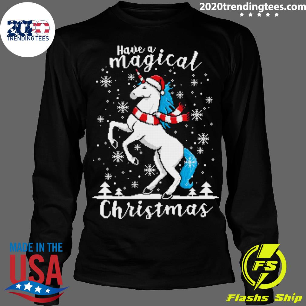 Official magic Unicorn Christmas - Adult & Kids T-Shirts, Sweatshirts & Hoodies apparel design preview 4