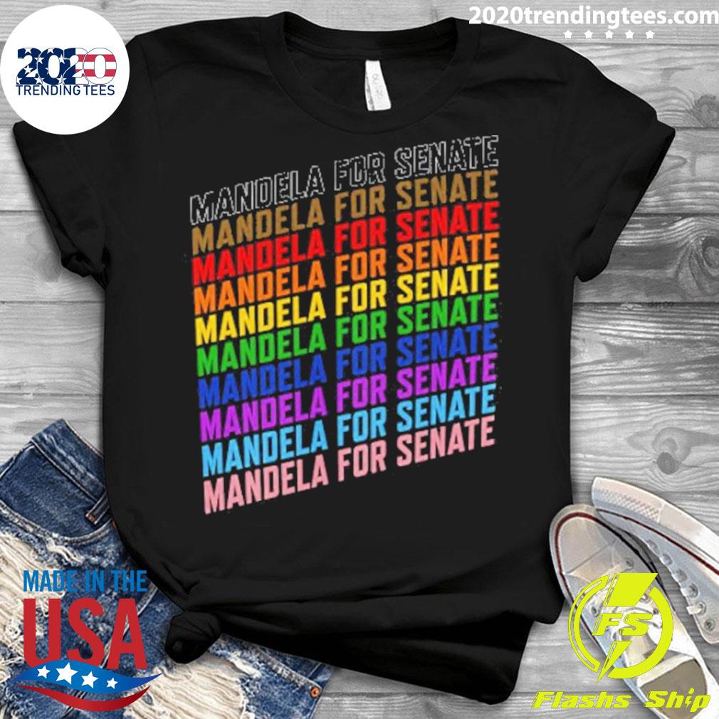 Official mandela For Senate Pride - Adult & Kids T-Shirts, Sweatshirts & Hoodies apparel design preview 3