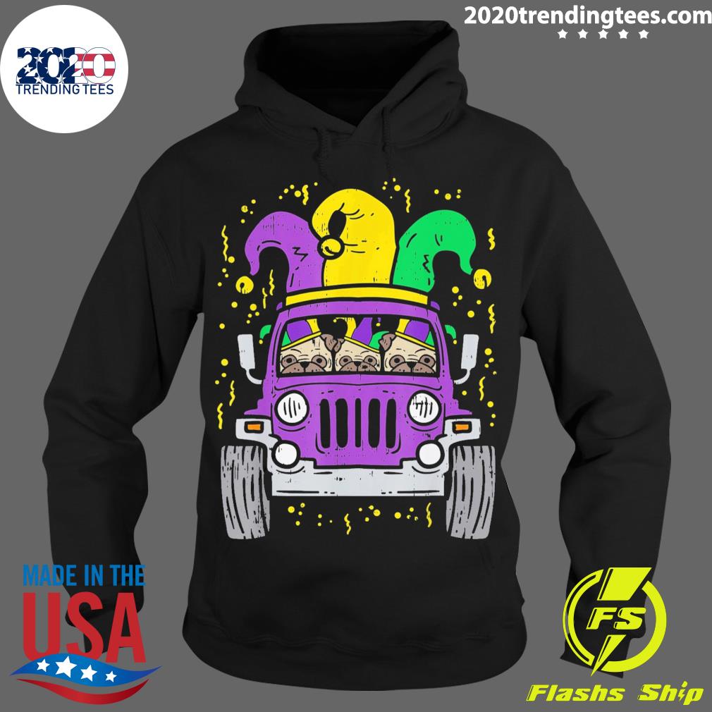 Official mardi Gras Dog Truck - Adult & Kids T-Shirts, Sweatshirts & Hoodies apparel design preview 2