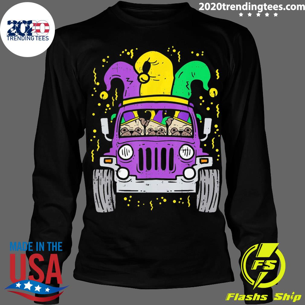 Official mardi Gras Dog Truck - Adult & Kids T-Shirts, Sweatshirts & Hoodies apparel design preview 4