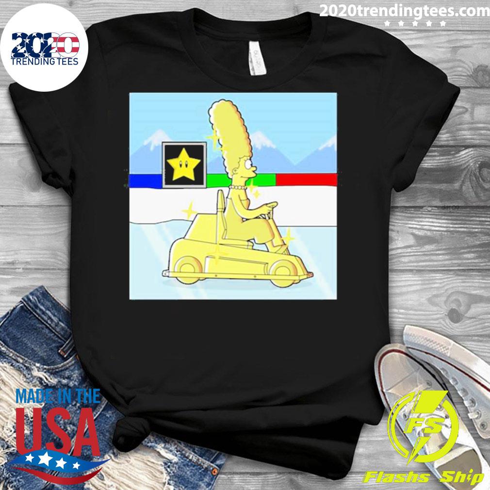 Official marge Simpson Super Mario Game - Adult & Kids T-Shirts, Sweatshirts & Hoodies apparel design preview 3