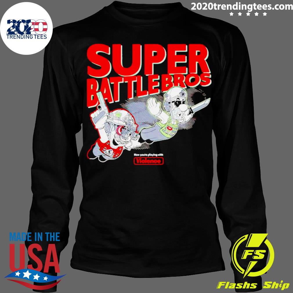 Official mario Super Battle Bros Violence - Adult & Kids T-Shirts, Sweatshirts & Hoodies apparel design preview 4