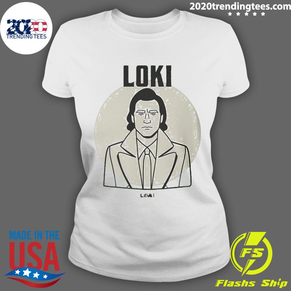 Official marvel Loki Line Drawing Portrait - Adult & Kids T-Shirts, Sweatshirts & Hoodies apparel design preview 3