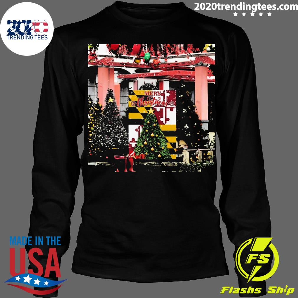 Official maryland Christmas Flag - Adult & Kids T-Shirts, Sweatshirts & Hoodies apparel design preview 4
