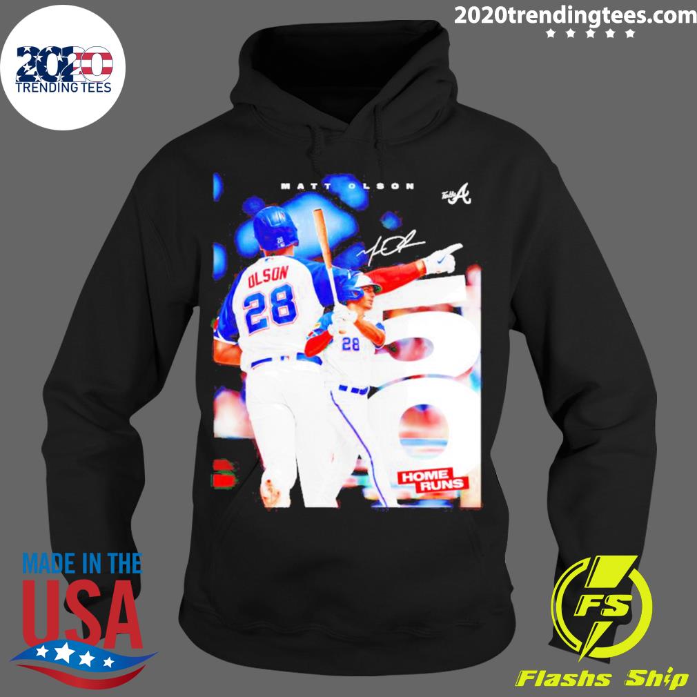 Official matt Olson Home Runs Signature - Adult & Kids T-Shirts, Sweatshirts & Hoodies apparel design preview 2