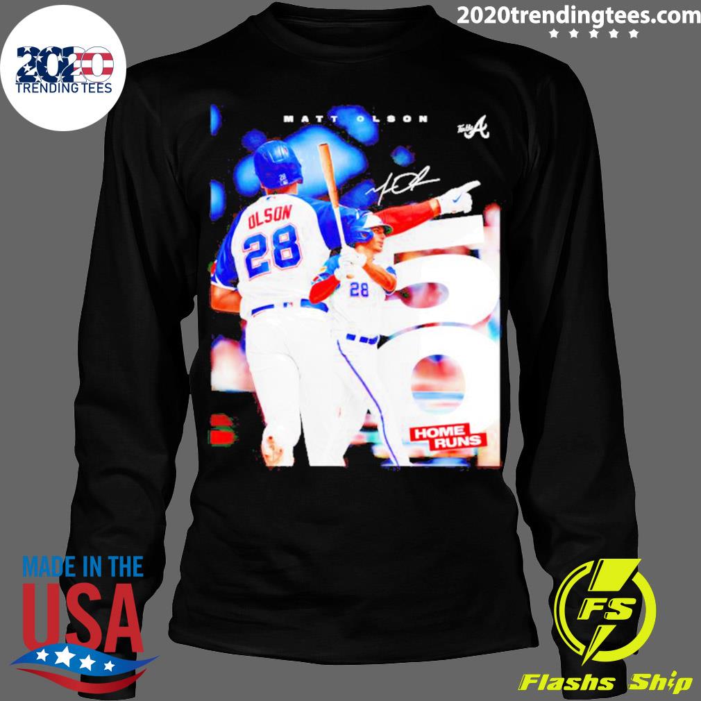 Official matt Olson Home Runs Signature - Adult & Kids T-Shirts, Sweatshirts & Hoodies apparel design preview 4