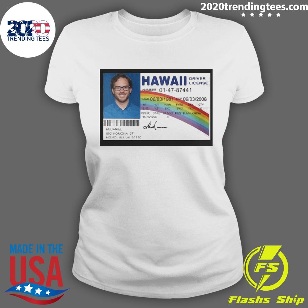 Official Mc Daniel Hawaii Driver License 2022 - Adult & Kids T-Shirts, Sweatshirts & Hoodies apparel design preview 3