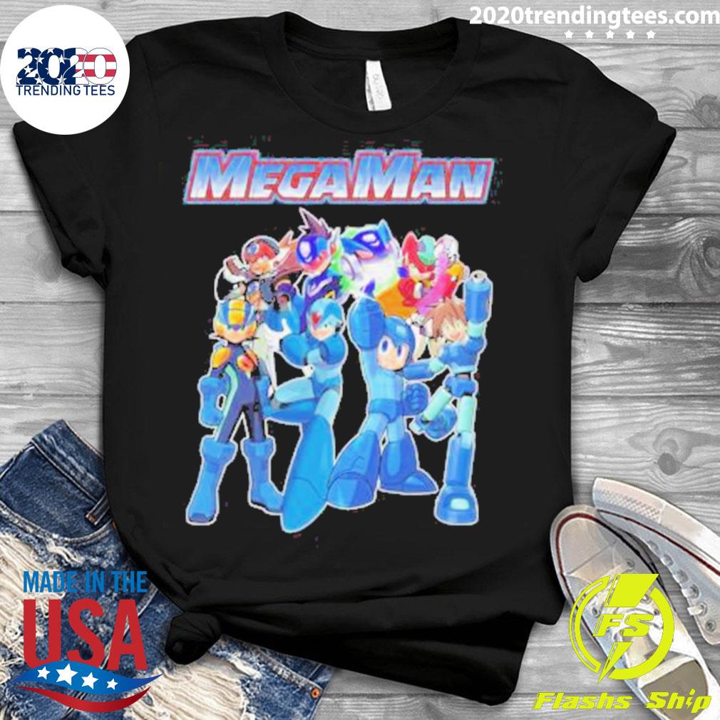 Official mega Man Characters 2023 - Adult & Kids T-Shirts, Sweatshirts & Hoodies apparel design preview 3