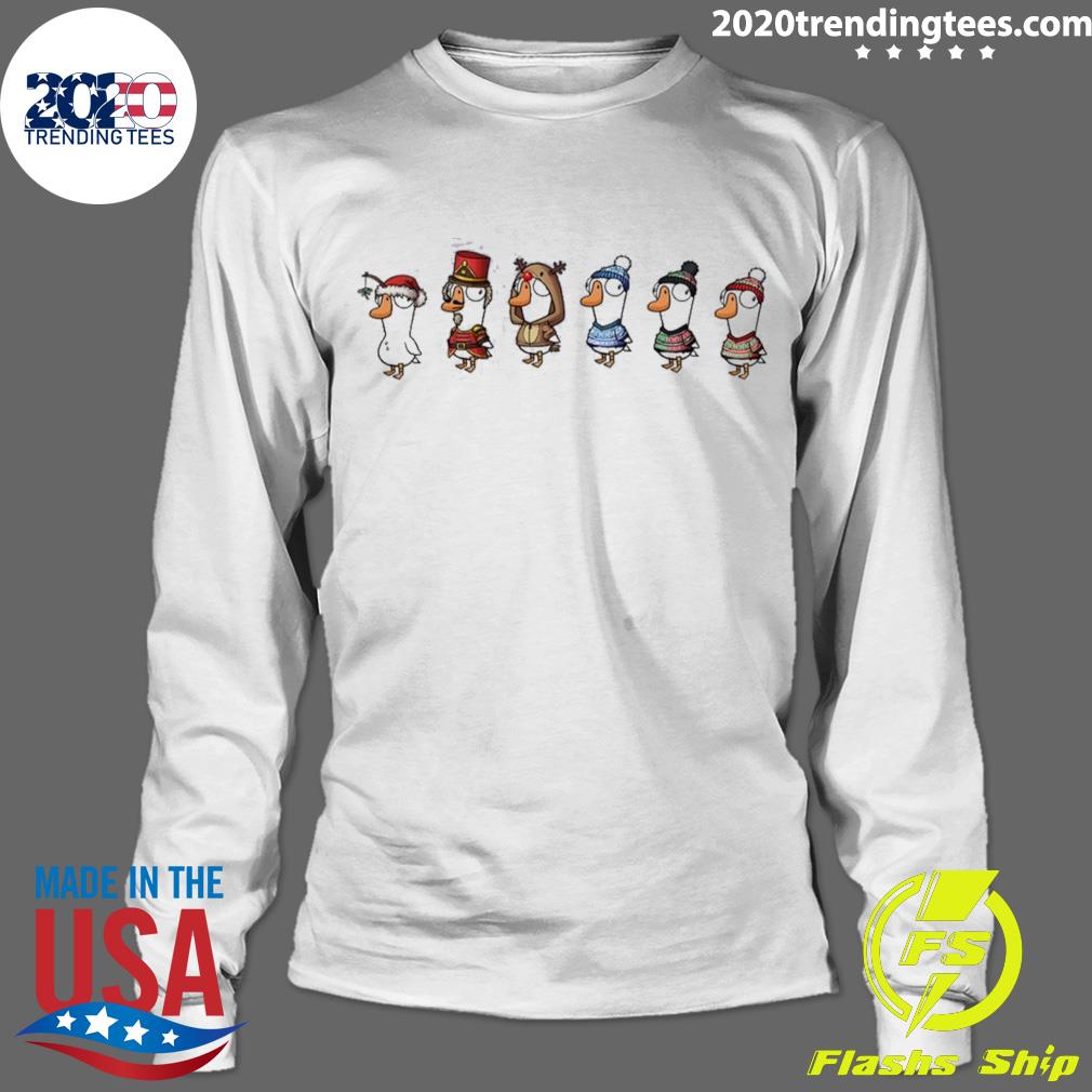 Official merry Chrismast Goose Duck Game - Adult & Kids T-Shirts, Sweatshirts & Hoodies apparel design preview 4