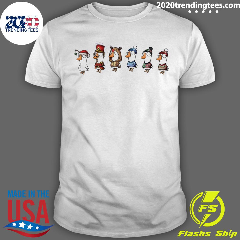 Official merry Chrismast Goose Duck Game - Adult & Kids T-Shirts, Sweatshirts & Hoodies apparel design preview 1