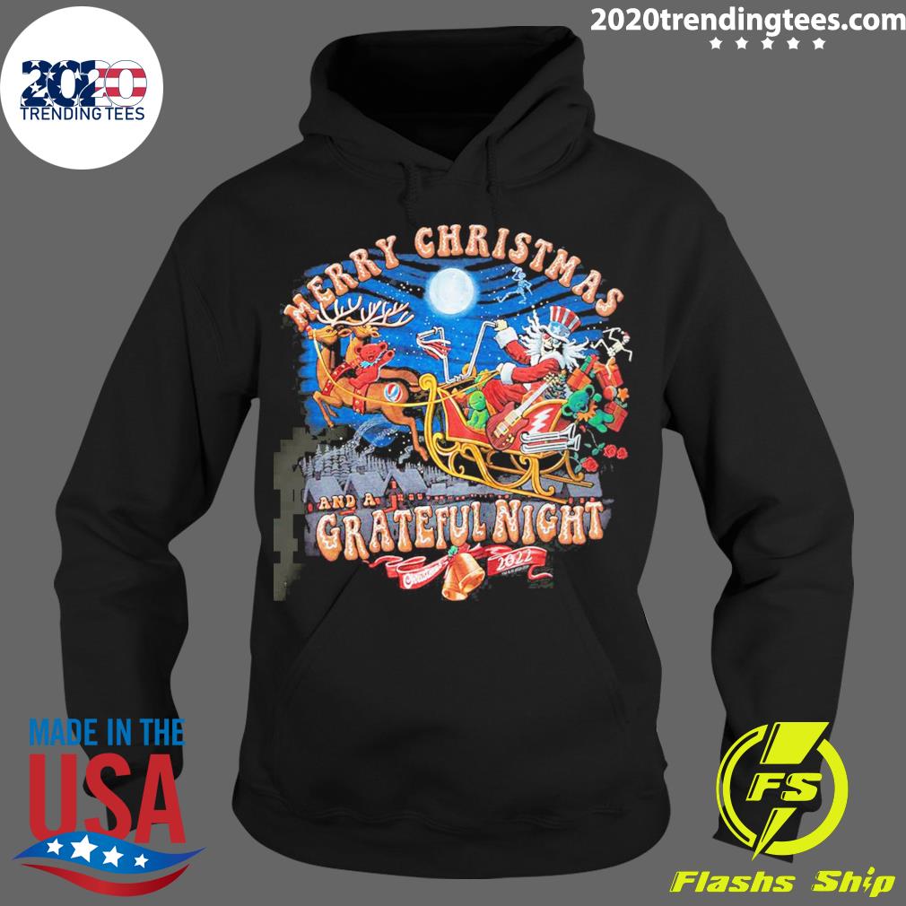 Official merry Christmas Grateful Night - Adult & Kids T-Shirts, Sweatshirts & Hoodies apparel design preview 2