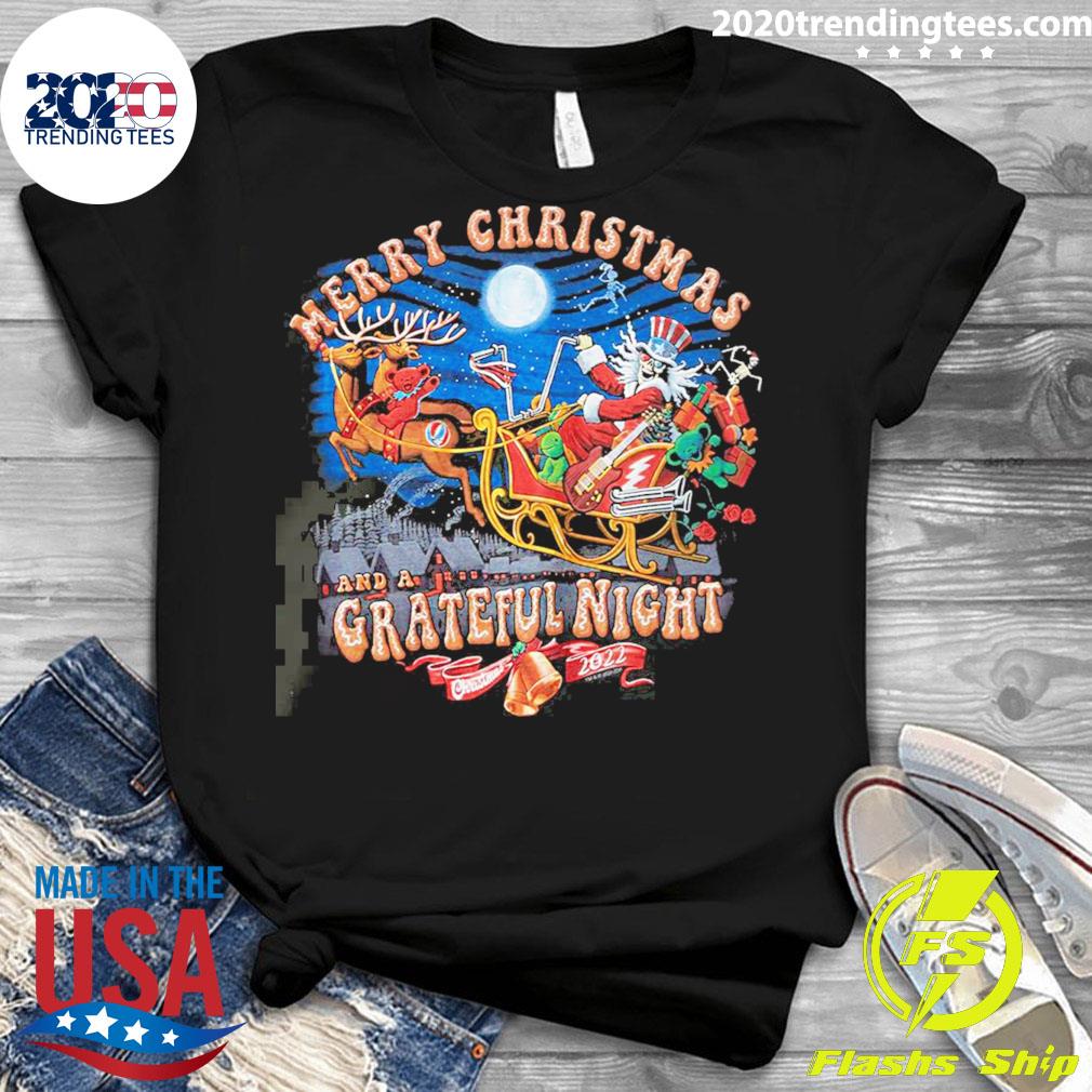 Official merry Christmas Grateful Night - Adult & Kids T-Shirts, Sweatshirts & Hoodies apparel design preview 3
