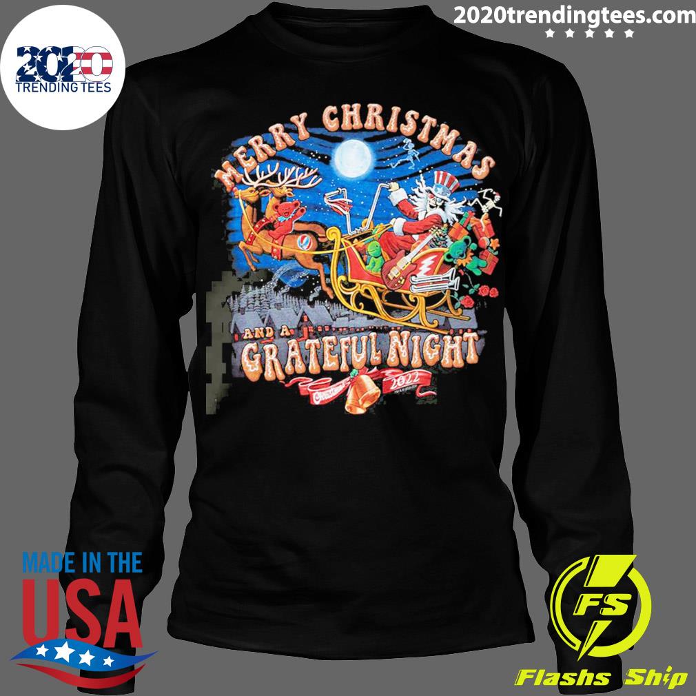 Official merry Christmas Grateful Night - Adult & Kids T-Shirts, Sweatshirts & Hoodies apparel design preview 4
