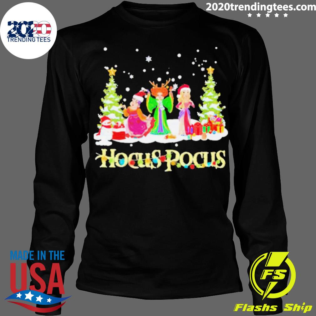 Official merry Christmas Hocus Pocus Light Snow - Adult & Kids T-Shirts, Sweatshirts & Hoodies apparel design preview 4
