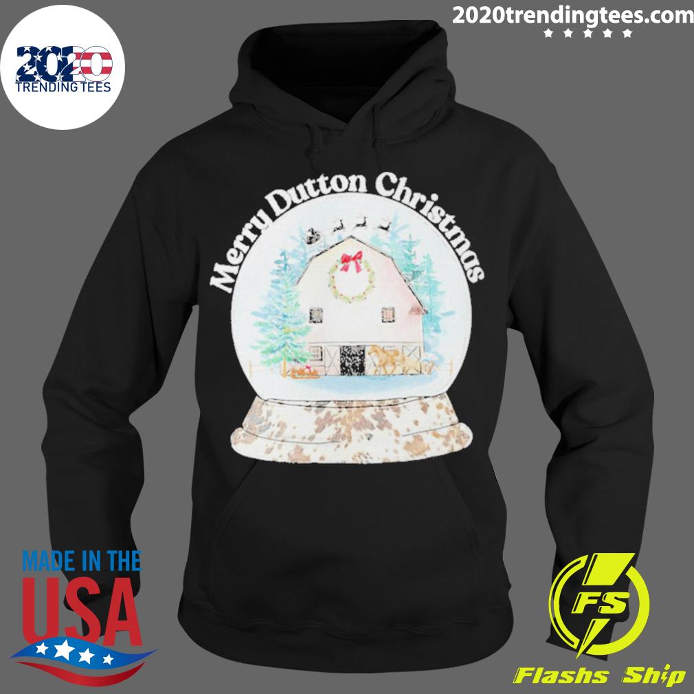 Official merry Dutton Christmas Snow Globe - Adult & Kids T-Shirts, Sweatshirts & Hoodies apparel design preview 2
