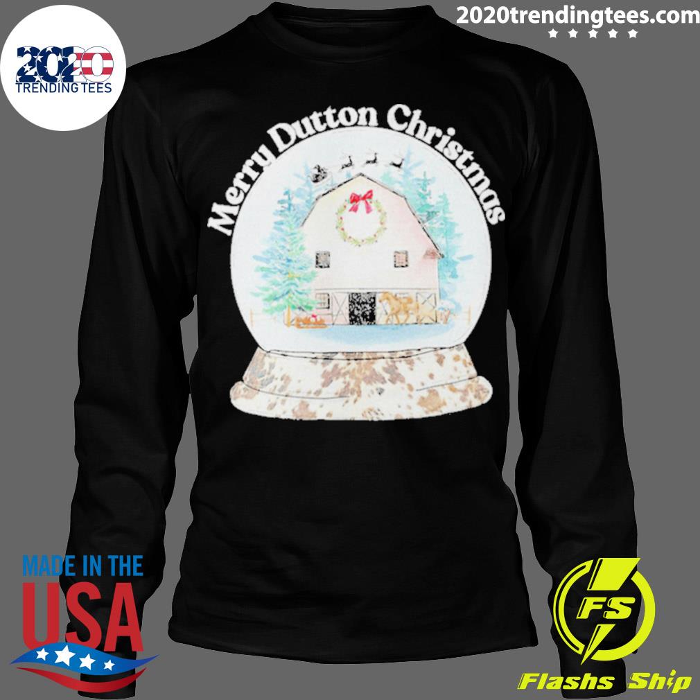Official merry Dutton Christmas Snow Globe - Adult & Kids T-Shirts, Sweatshirts & Hoodies apparel design preview 4