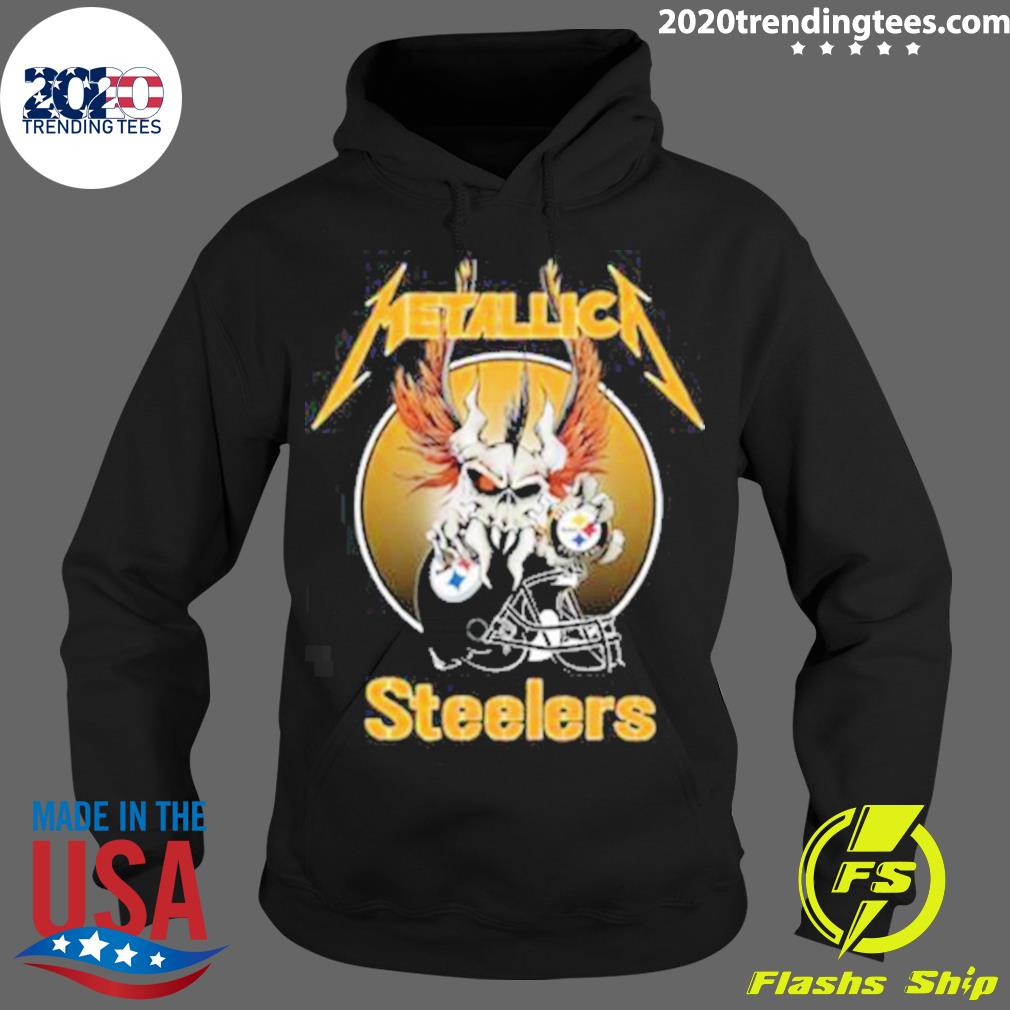 Official metallica Pittsburgh Steelers - Adult & Kids T-Shirts, Sweatshirts & Hoodies apparel design preview 2