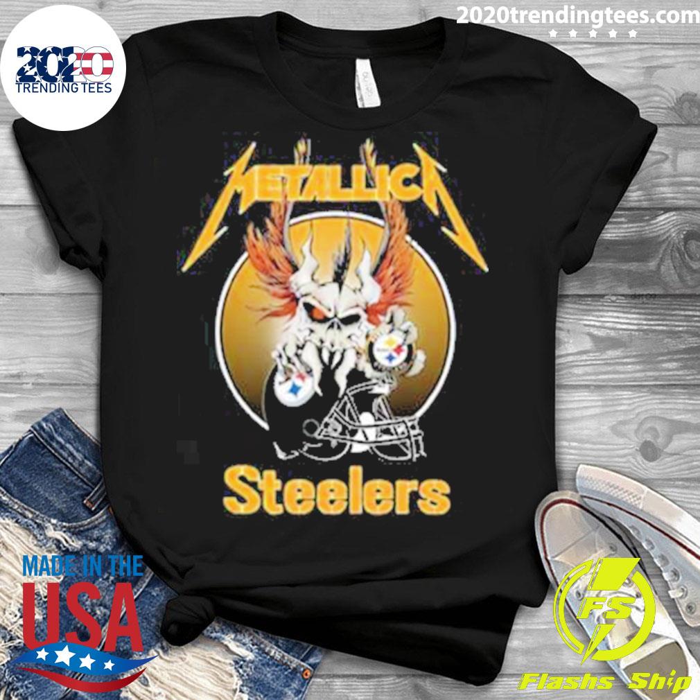 Official metallica Pittsburgh Steelers - Adult & Kids T-Shirts, Sweatshirts & Hoodies apparel design preview 3