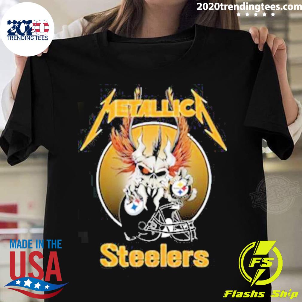 Official metallica Pittsburgh Steelers - Adult & Kids T-Shirts, Sweatshirts & Hoodies apparel design preview 1