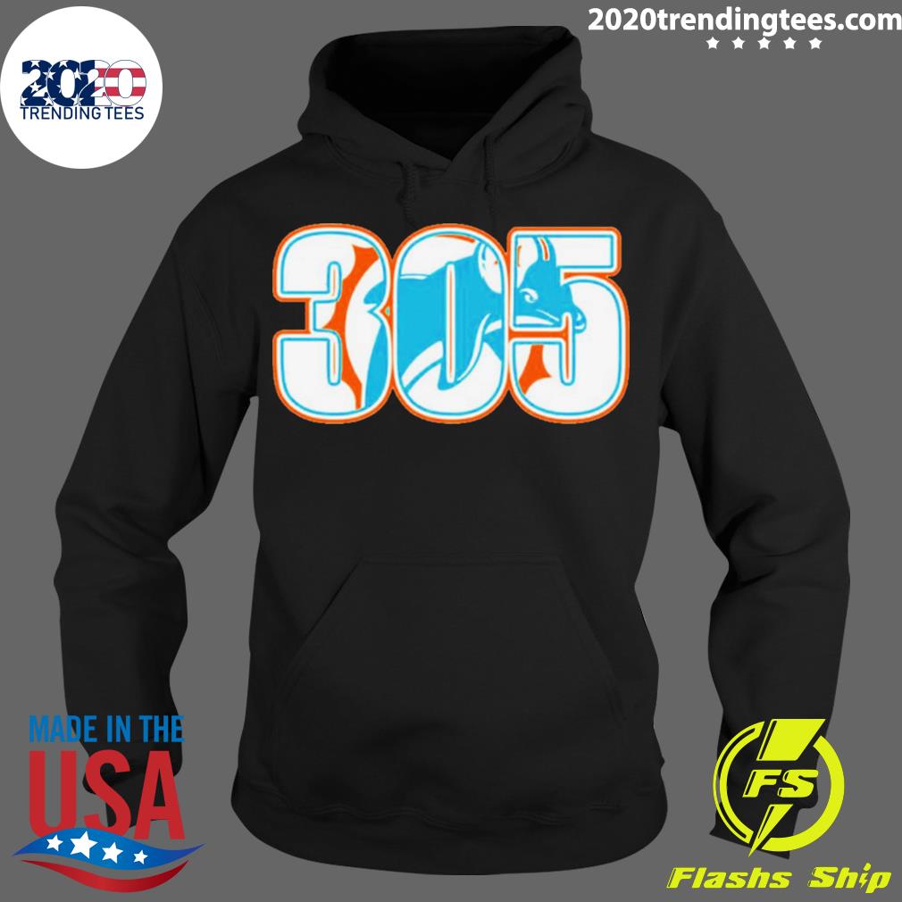 Official miami Dolphins 305 - Adult & Kids T-Shirts, Sweatshirts & Hoodies apparel design preview 2
