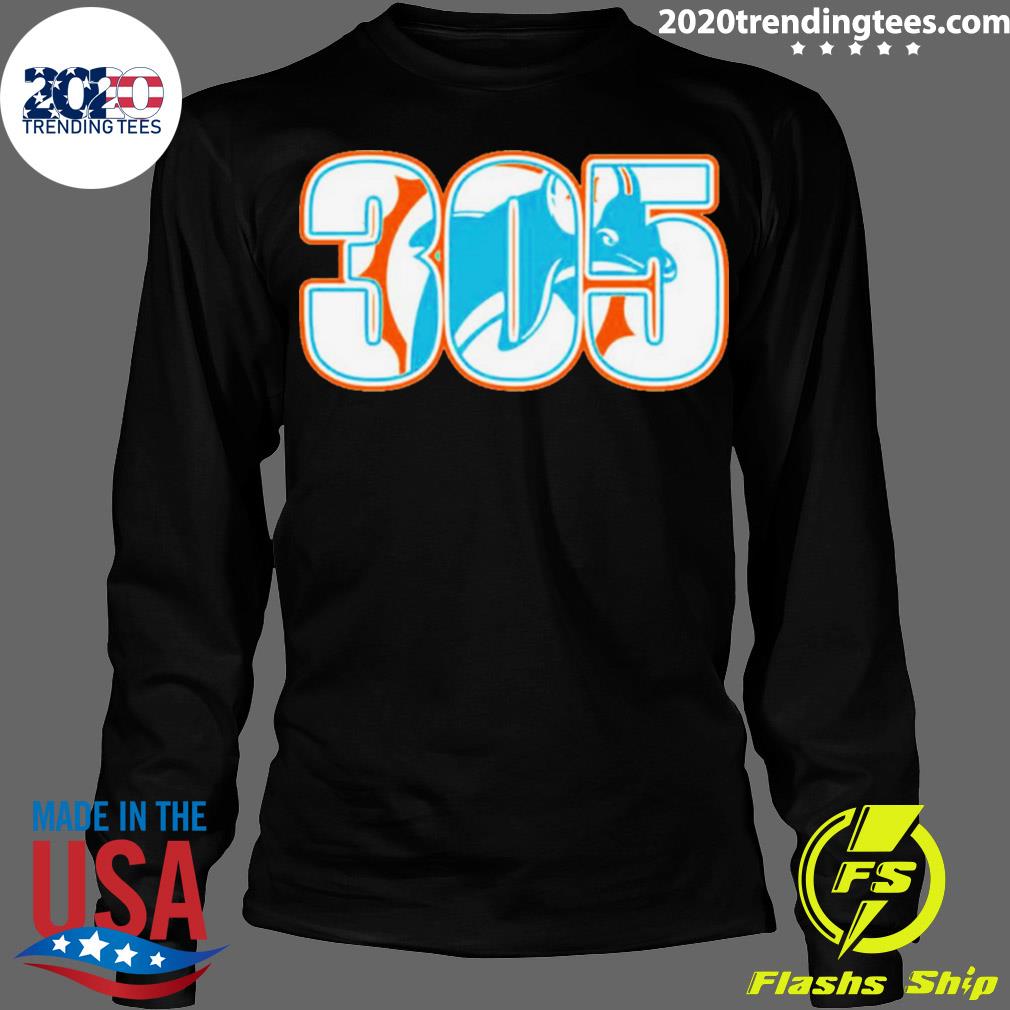 Official miami Dolphins 305 - Adult & Kids T-Shirts, Sweatshirts & Hoodies apparel design preview 4