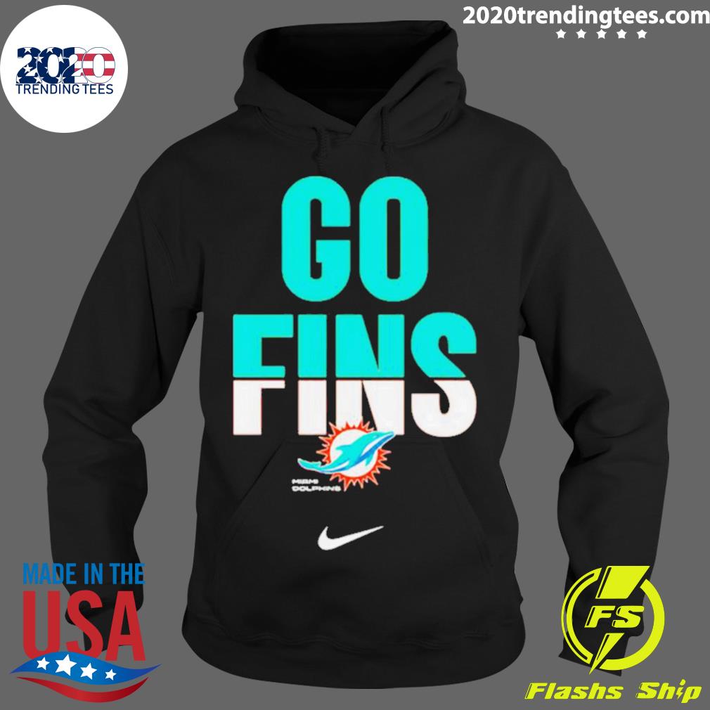 Official miami Dolphins Go Fins - Adult & Kids T-Shirts, Sweatshirts & Hoodies apparel design preview 2