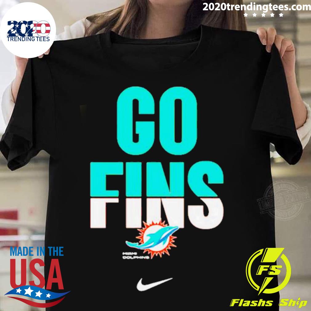 Official miami Dolphins Go Fins - Adult & Kids T-Shirts, Sweatshirts & Hoodies apparel design preview 1