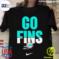 Official miami Dolphins Go Fins - Adult & Kids T-Shirts, Sweatshirts & Hoodies apparel design preview 1