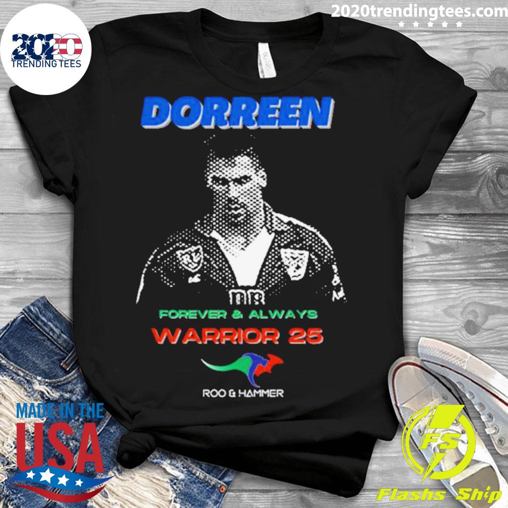 Official mike Dorreen Rugby Warrior 25 Halftone - Adult & Kids T-Shirts, Sweatshirts & Hoodies apparel design preview 3