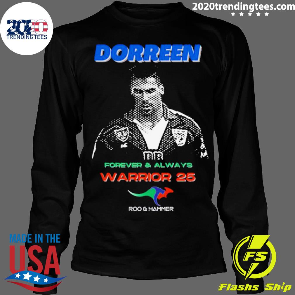 Official mike Dorreen Rugby Warrior 25 Halftone - Adult & Kids T-Shirts, Sweatshirts & Hoodies apparel design preview 4
