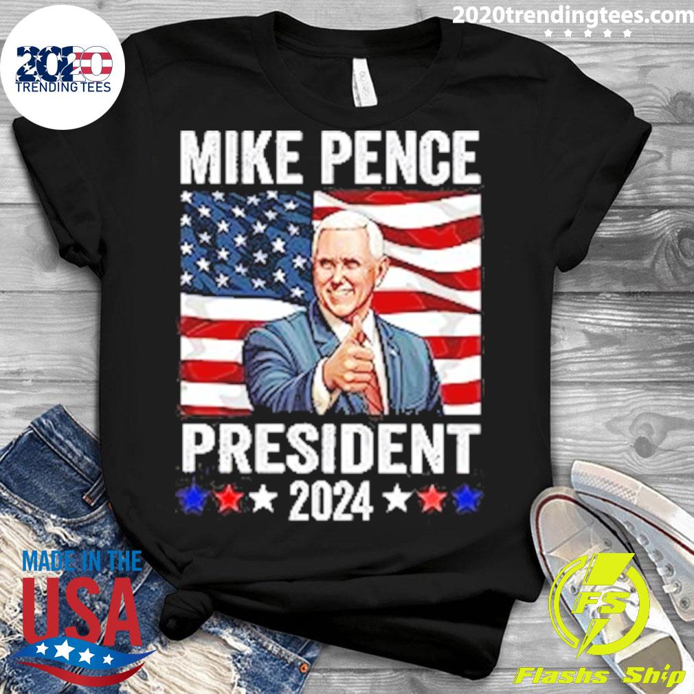 Official mike Pence 2024 American Presidential - Adult & Kids T-Shirts, Sweatshirts & Hoodies apparel design preview 3