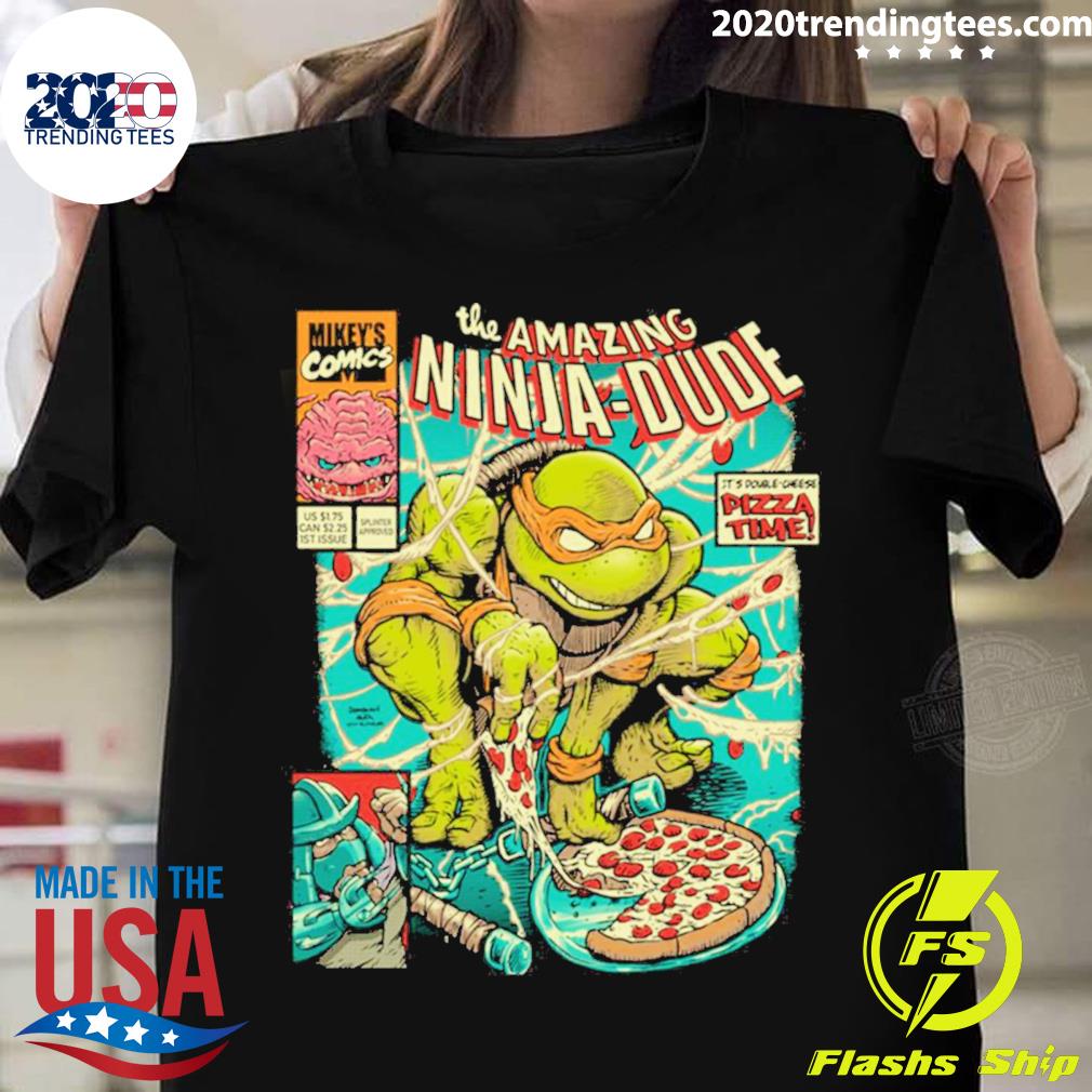Official mikey Pizza Boy Teenage Mutant Ninja Turtles - Adult & Kids T-Shirts, Sweatshirts & Hoodies apparel design preview 1