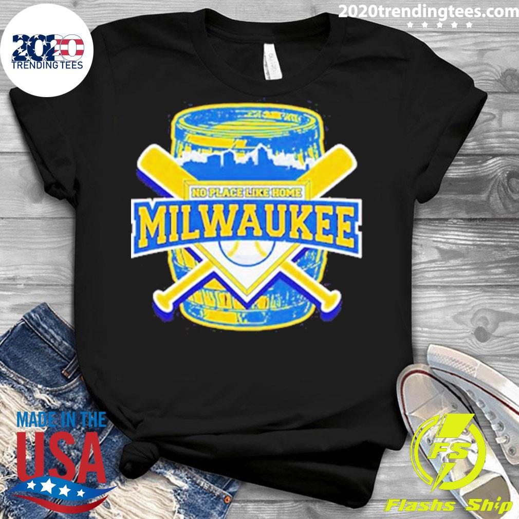 Official milwaukee Brewers No Place Like Home - Adult & Kids T-Shirts, Sweatshirts & Hoodies apparel design preview 3