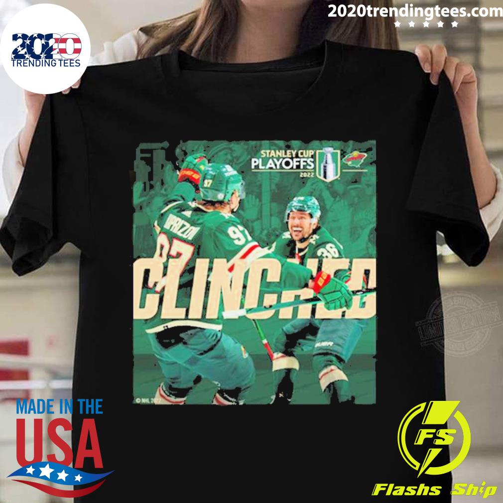 Official minnesota Wild Clinched Stanley Cup Playoffs - Adult & Kids T-Shirts, Sweatshirts & Hoodies apparel design preview 1