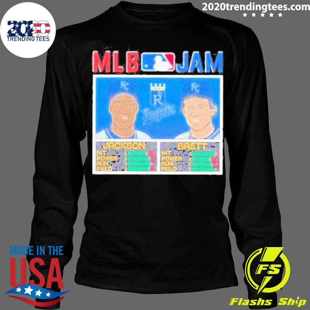 Official mLB Jam Royals Jackson and Brett - Adult & Kids T-Shirts, Sweatshirts & Hoodies apparel design preview 4