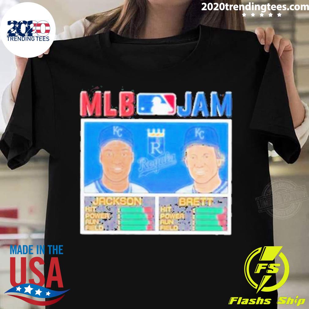Official mLB Jam Royals Jackson and Brett - Adult & Kids T-Shirts, Sweatshirts & Hoodies apparel design preview 1